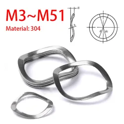 304 Stainless Steel Triple Wave Corrugated Spring Washers Elastomeric Round Washers