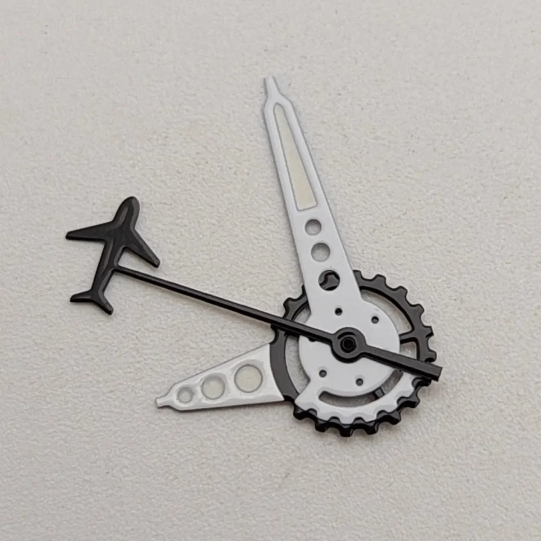 

For NH35/ NH36 Movement NH35 Watch Hands Gear Shape Pointer Airplane Second Hand Green Luminous Watch Accessories