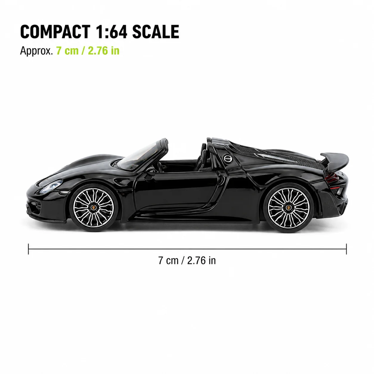 Trends Hobby 1/64 Porsche 918 Spyder Super Vehicle Miniature Model Alloy Toy Car Free Wheels Diecast Metal Collection Gift image 3