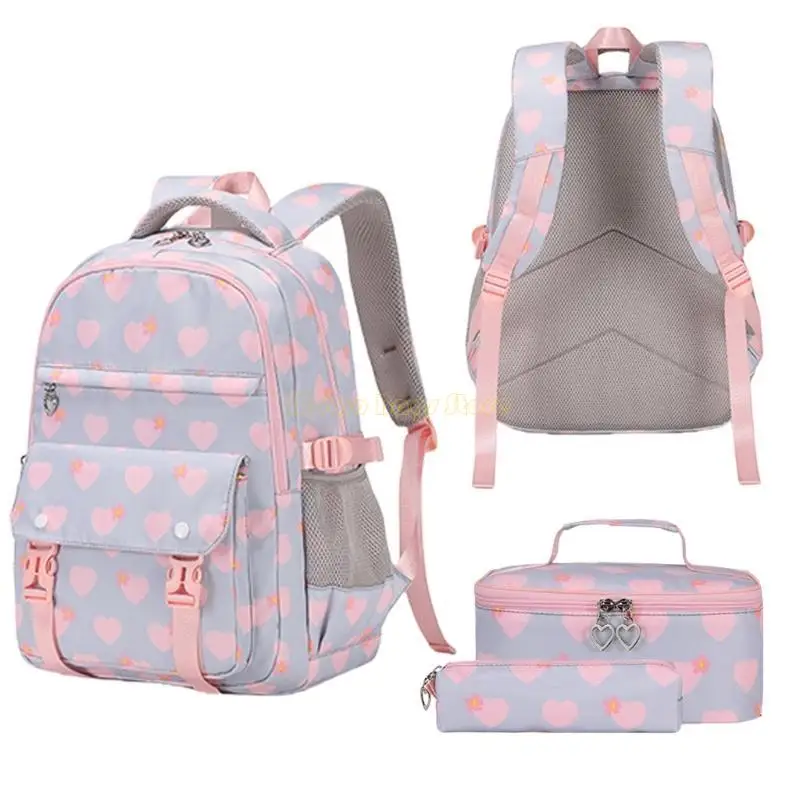 X90D حقيبة حقيبة ظهر على ظهر ظهر مدرس مع علبة قلم رصاص معزولة للطالب