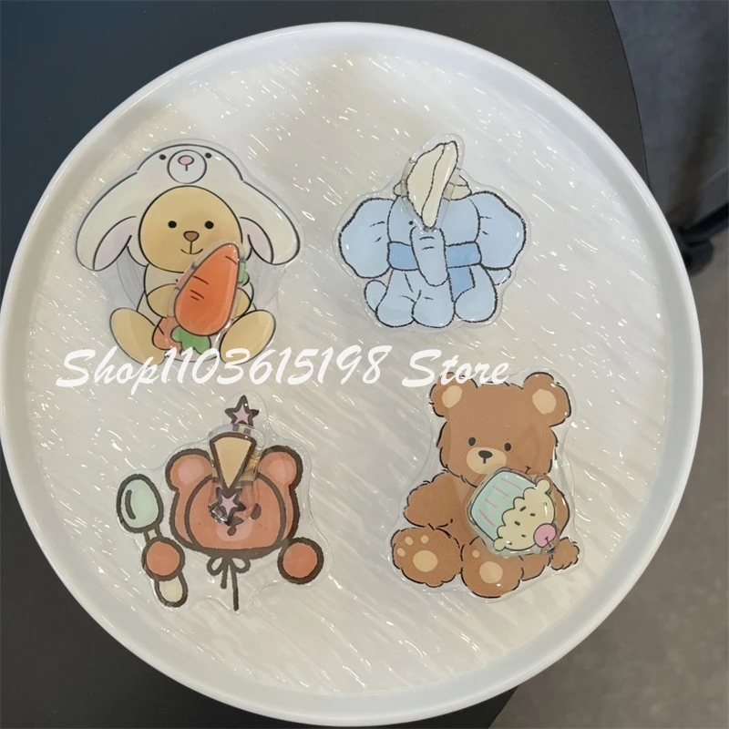 

Korean Cute Cartoon Rotate Phone Griptok Bracket For iPhone 15 Samsung Universal Phone Accessories Phone Holder Grip Tok Stand