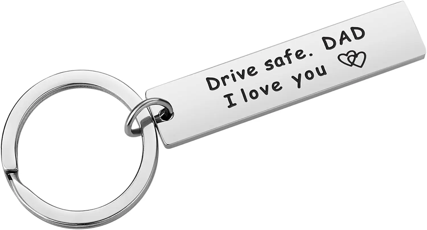 1pc Dad Gifts from Daughter - Drive Safe Dad Keychain I Love You Father Daughter Gifts Christmas Valentines Birthday Gifts