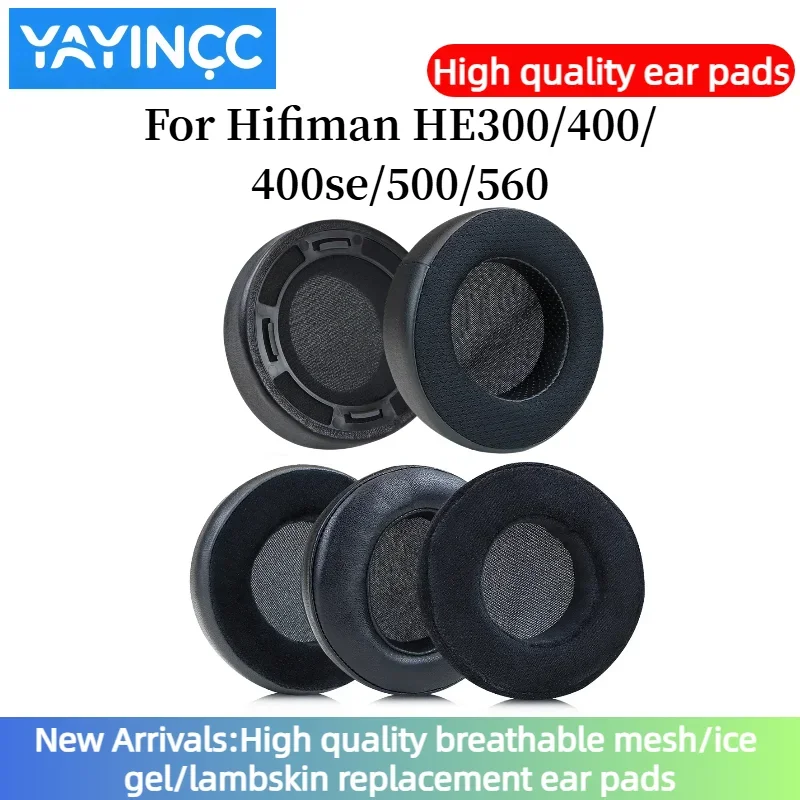 

YAYINCC Replacement Ear Pads Cushions For Hifiman HE300/400/400se/500/560 Headphone Softer Protein Leather Earpads repair