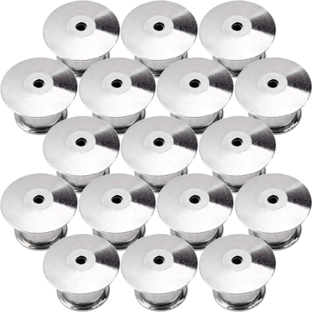 22Pcs Metal Locking Pin Backs Chest Badge Keepers Wear Resistant Brooch Clasp for Pins Hats Bags DIY Jewelry Replacement