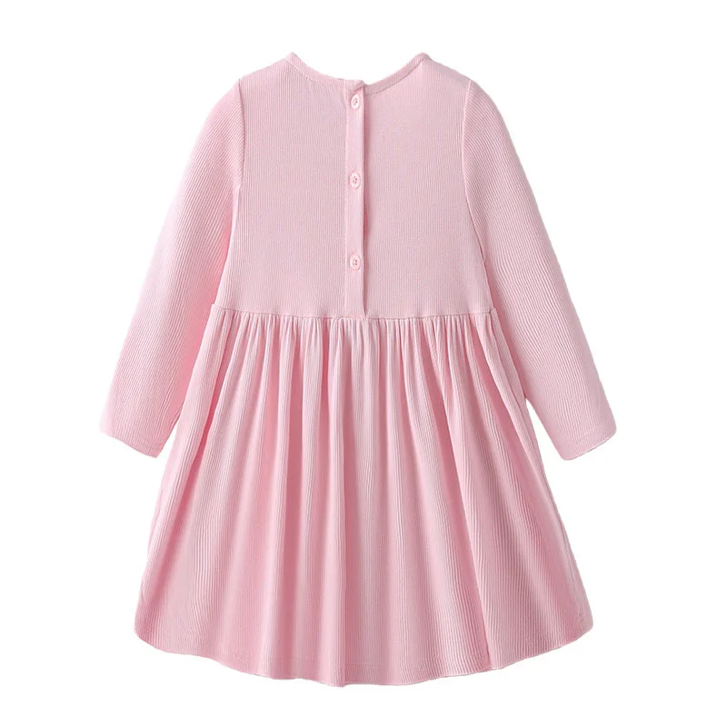 3-8T Cute Children's Long Sleeve Princess Girls Dresses Bunny Fashion Clothes Autumn Spring Party Fashion Kids Frocks