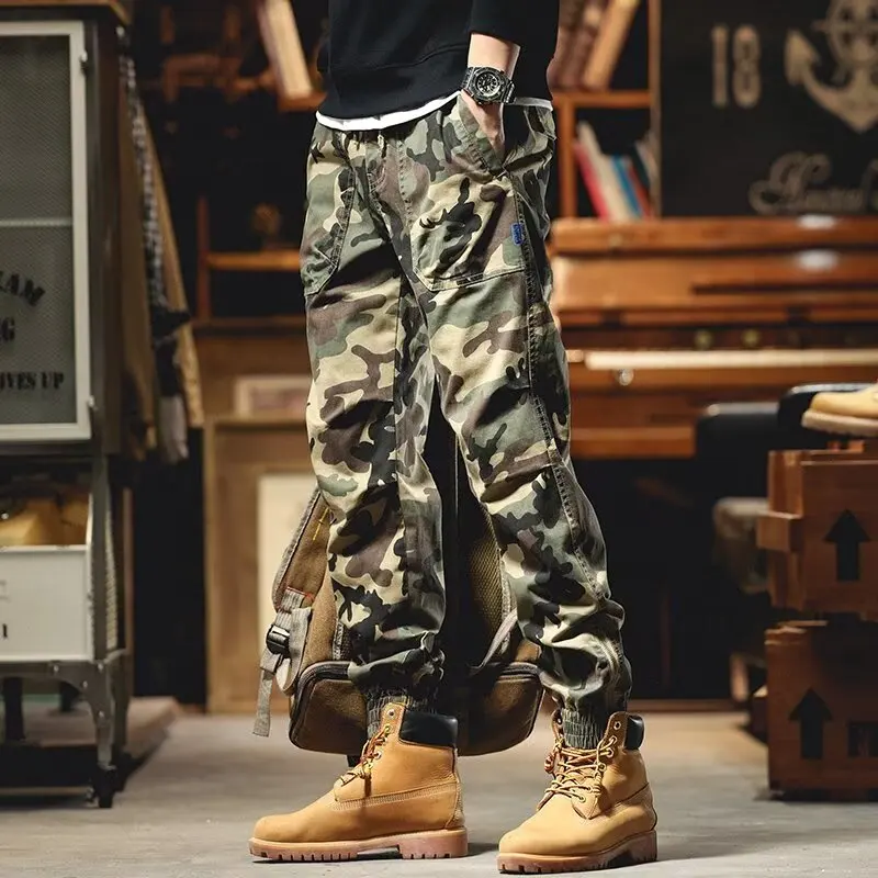Pantalones de camuflaje para hombre, pantalones de senderismo, trabajo de carga, pantalones deportivos al aire libre, ropa informal estilo Hip Hop, pantalones tácticos