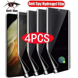 4Pcs Privacy Anti Spy Hydrogel Film For Samsung Galaxy S20 S21 S22 S23 S24 S25 S26 edge Note 9 10 Plus 20 Ultra Screen Protector