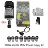 스핀들 모터 키트, CNC 라우터 아크릴 ABS 타각기, ER11 ER16 스핀들 모터, DC 24V, 48V, 110V, 200W, 300W, 500W, 800W 2
