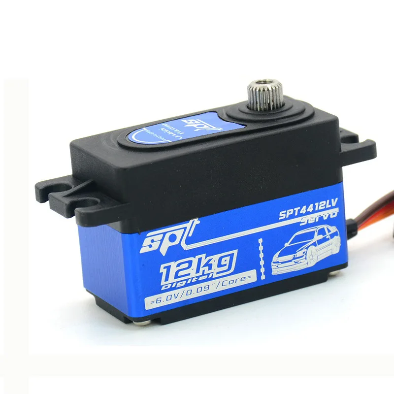 SPT4412LV 12KG Large Torque Short Body Servo 1:10 Remote Control Drift RV Fixed Wing Model Robot