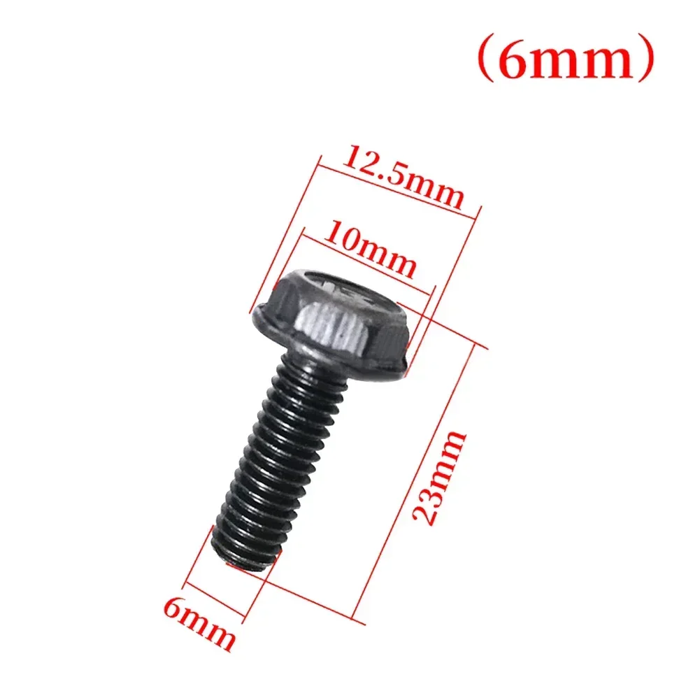 10pcs Saw Blade Screw M8 M7 M6 Left Hand Thread Hex Flange 6mm/7mm/8mm For Cutting Machine High Strength And Hardness Tool Parts