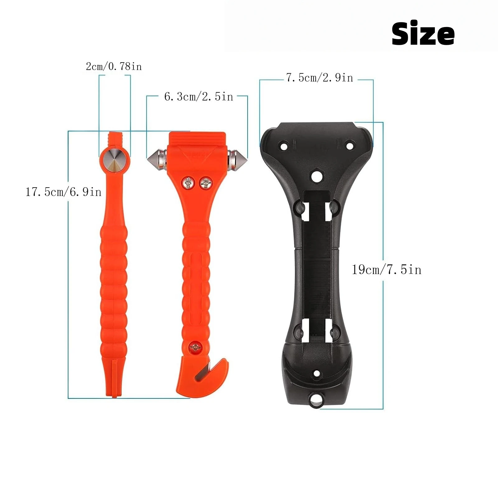 2 in 1 Car Safety Hammer Emergency Escape Tool Auto Window Glass Breaker and Seat Belt Cutter Vehicle Safety Accessories