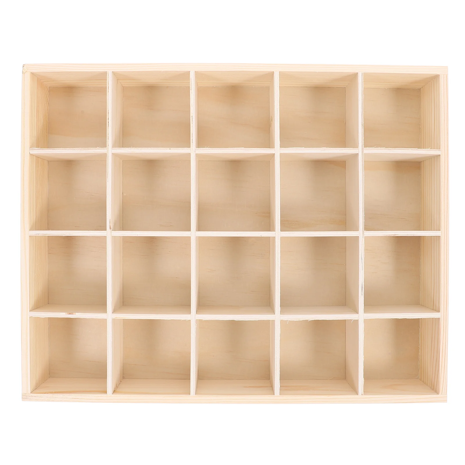 

20 Compartments Pine Material Space Saving Storage Box Socks Wooden ganizer Drawer Closet Bed Bottom Container