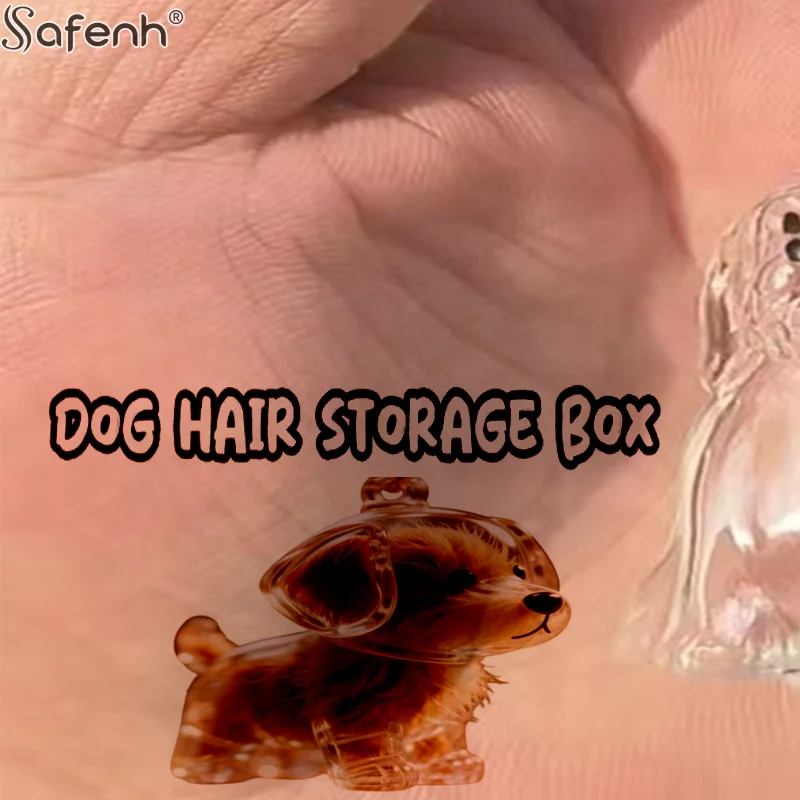 1PCS Clear Puppy Hair Memorial Keepsake Capsule Pet's Dog Fur Container DIY Pendant Keychain Decor Pet Lovers Home Display Gifts