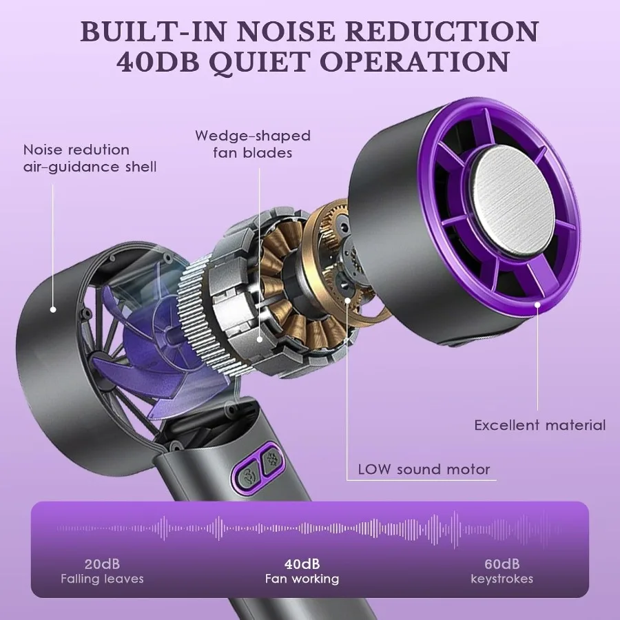 Osobisty przenośny wentylator ręczny Y32 Pro I Przenośny mini wentylator z długą wydajnością baterii Ultra cichy dla nowej technologii chłodzenia Perfect