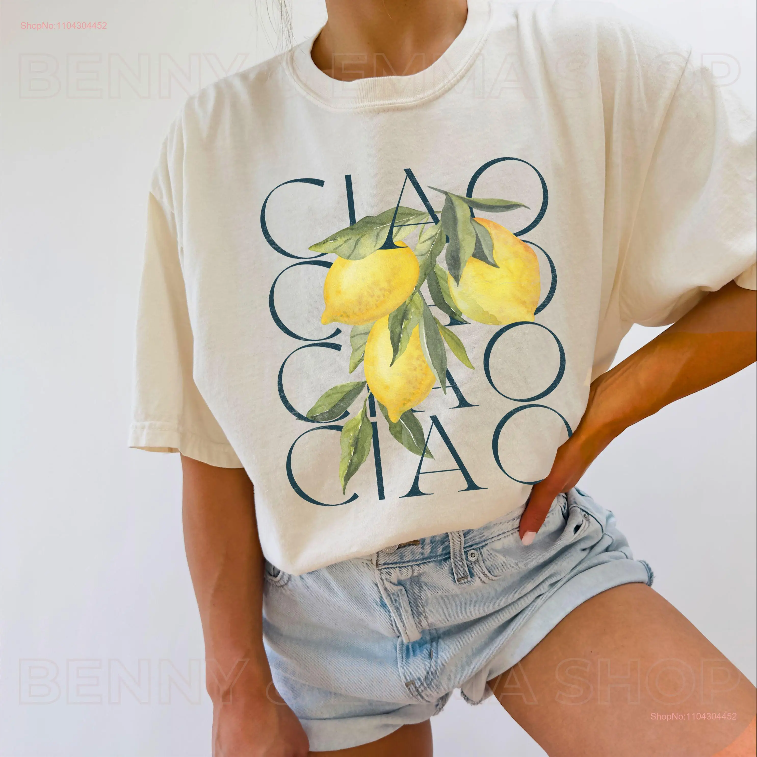 Ciao T Shirt Lemon Italia Limoncello Tomato Girl Summer Coastal Granddaugther Old Money Aesthetic Comfort Colors Plus Sizing