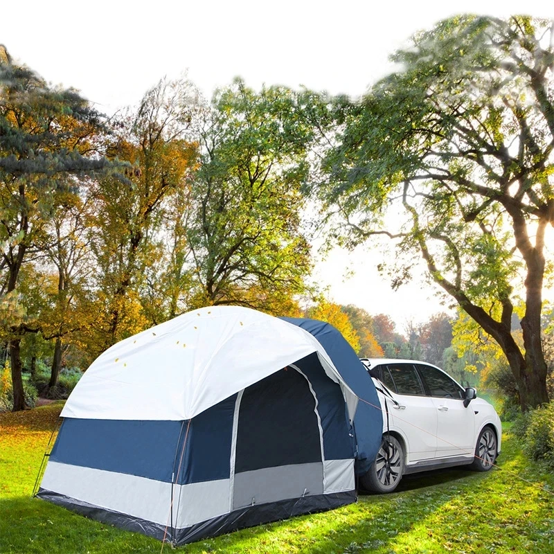 Imagem -04 - Outdoor Waterproof Camping Tent Sun Pára-sol Caminhadas Tendas Trilha do Carro Tronco Traseiro Road Trip Toldo Veículo 34 Pessoa