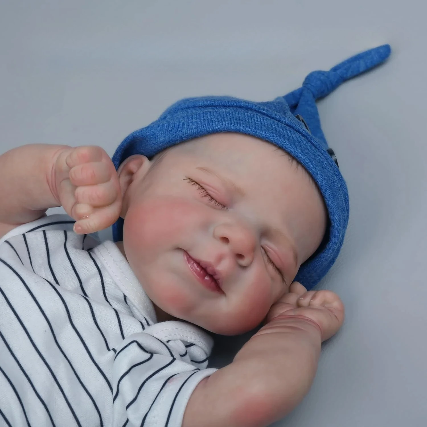 NPK 19'' Pascale Newborn Baby Reborn Bebe with 3D Skin Multiple Layers Painting with Visible Veins Soft Touch  Collectible Doll