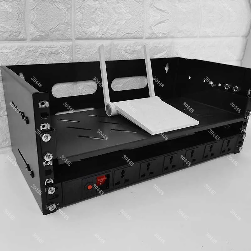 4u Simple Wall-mounted Rack 19inch Installation Bracket, Extendable Mobile Rack, Home Low-voltage Box Wall-mounted Bracket
