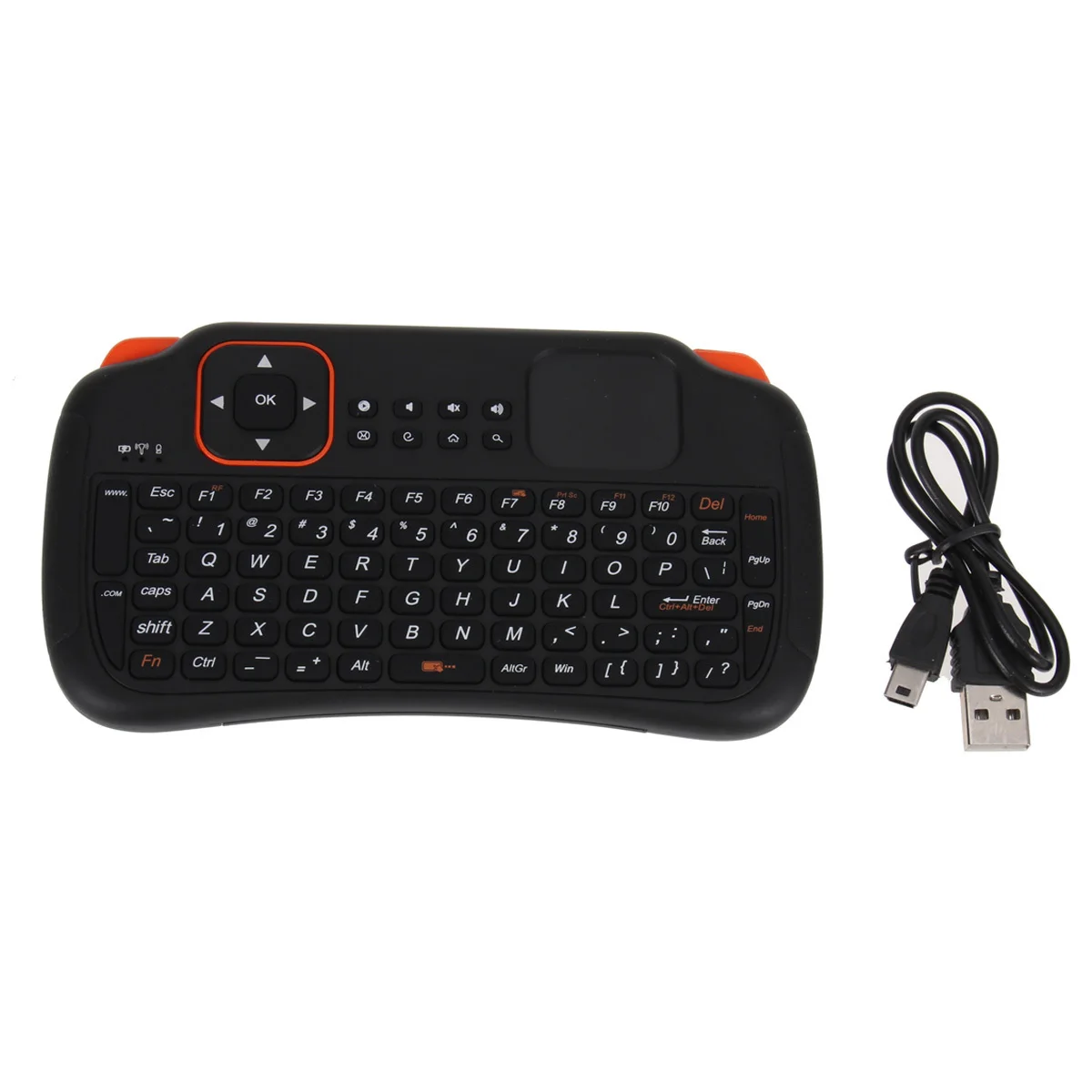 

2.4ghz Wireless Mini Keyboard Black with Touchpad High Intelligent Flip for Pc Xbox360 Htpc 83 Keys