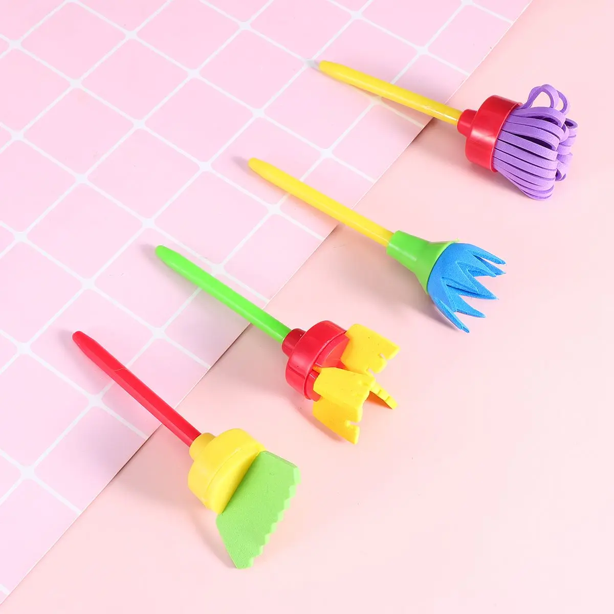 25Pcs DIY Painted Sponge and Set Colorful Early Educational Graffiti Drawing Watercolor Pen Painting Supplies