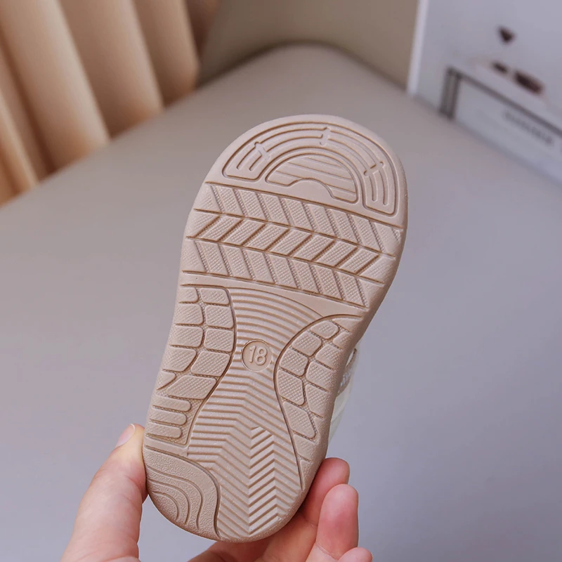 Anti-Kollisions-Laufschuhe für Kleinkinder, atmungsaktive Freizeit-Sneaker für Jungen und Mädchen, mit doppeltem Klettverschluss, Frühling und Herbst – Detail 5