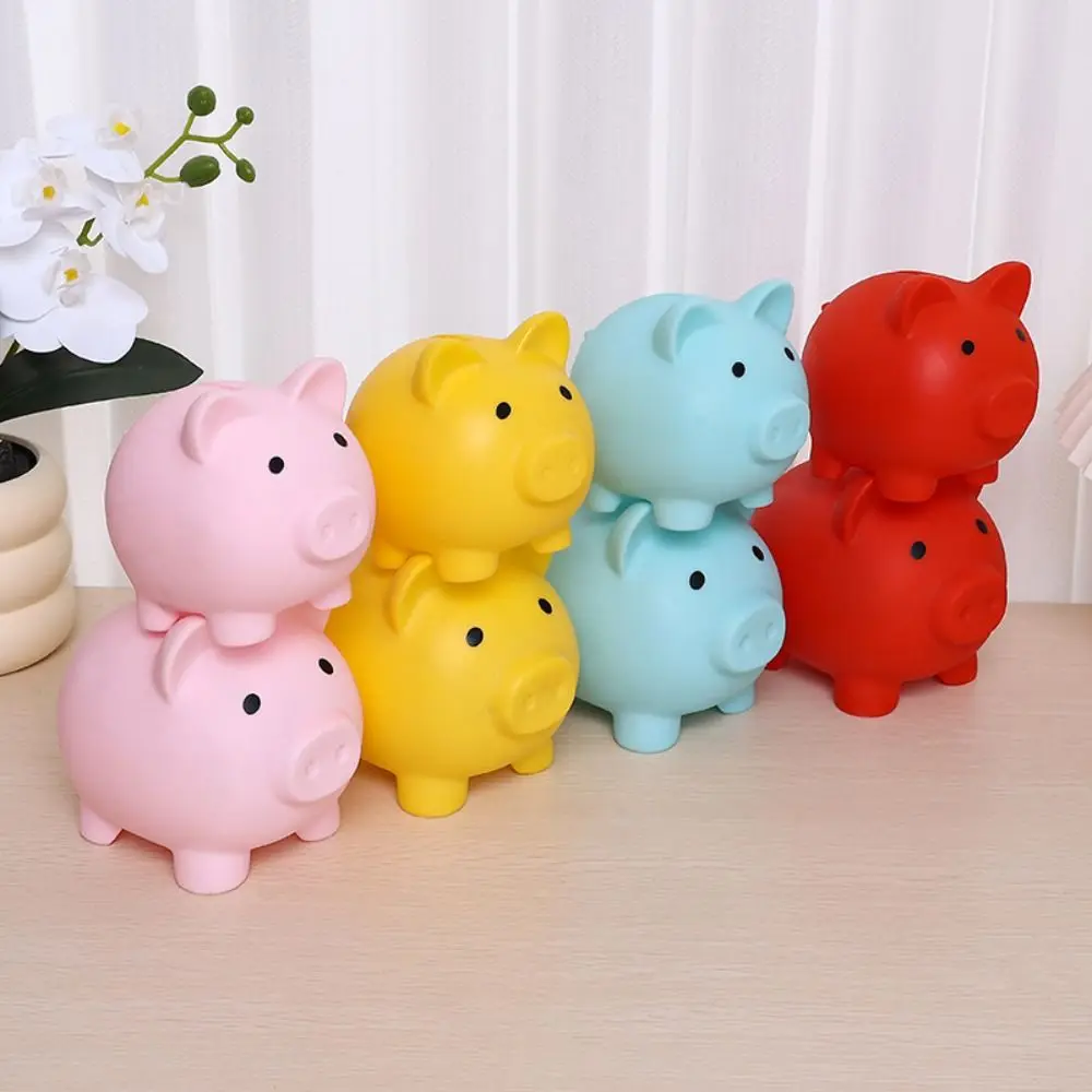 Cartoon Varken Spaarpot Geld Bank Genoeg Capaciteit Cartoon Piggy Geldbesparende Doos Creatieve Bitterkoekje Stijl Piggy Desktop Ornamenten