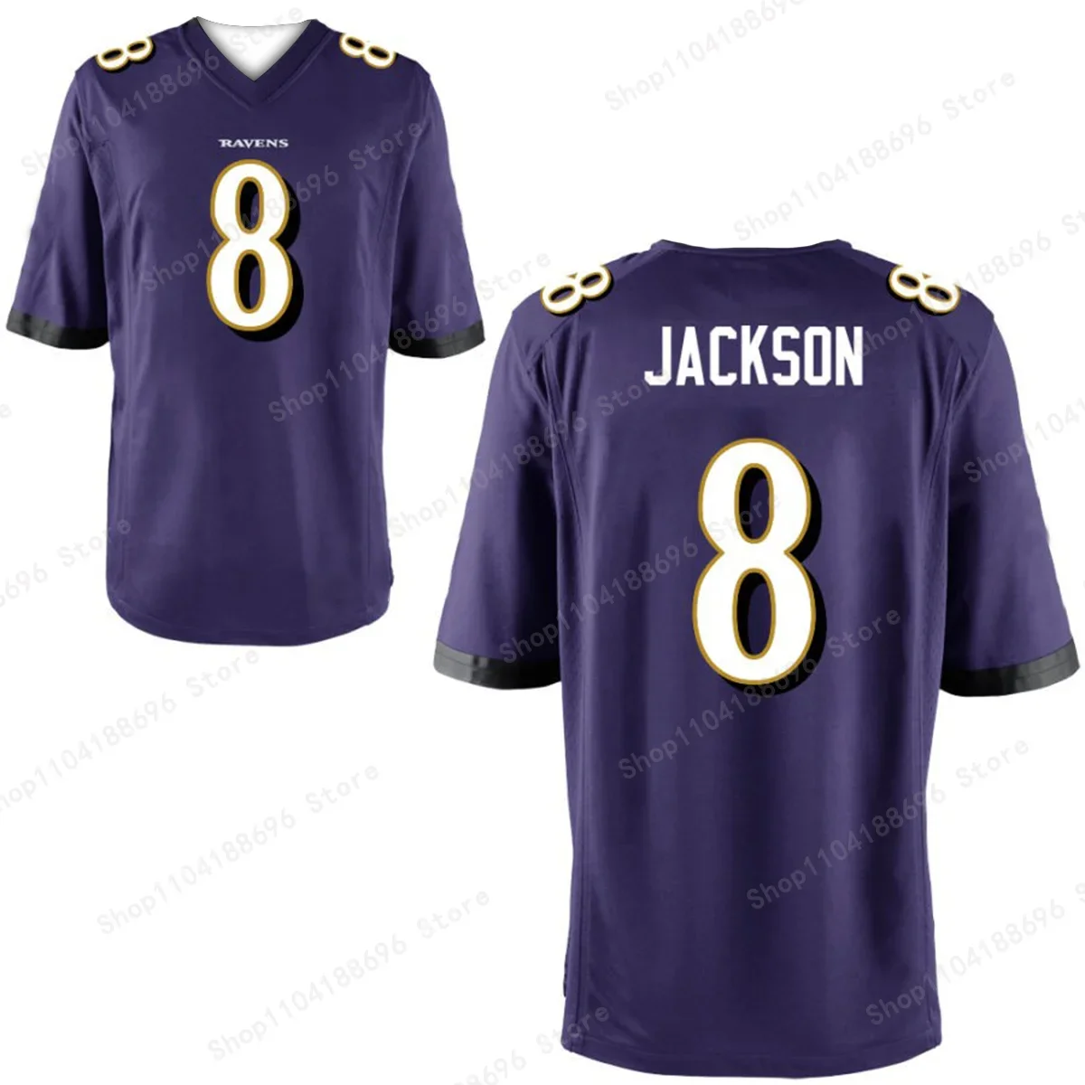 Baltimore Ravens Youth Custom Game Jersey - Purple