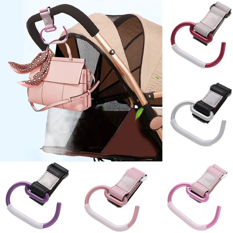 Stroller Hooks Portable Baby Stroller Mommy Bag Hooks Mountaineering Buckle Velcro Hooks Stroller Accessories