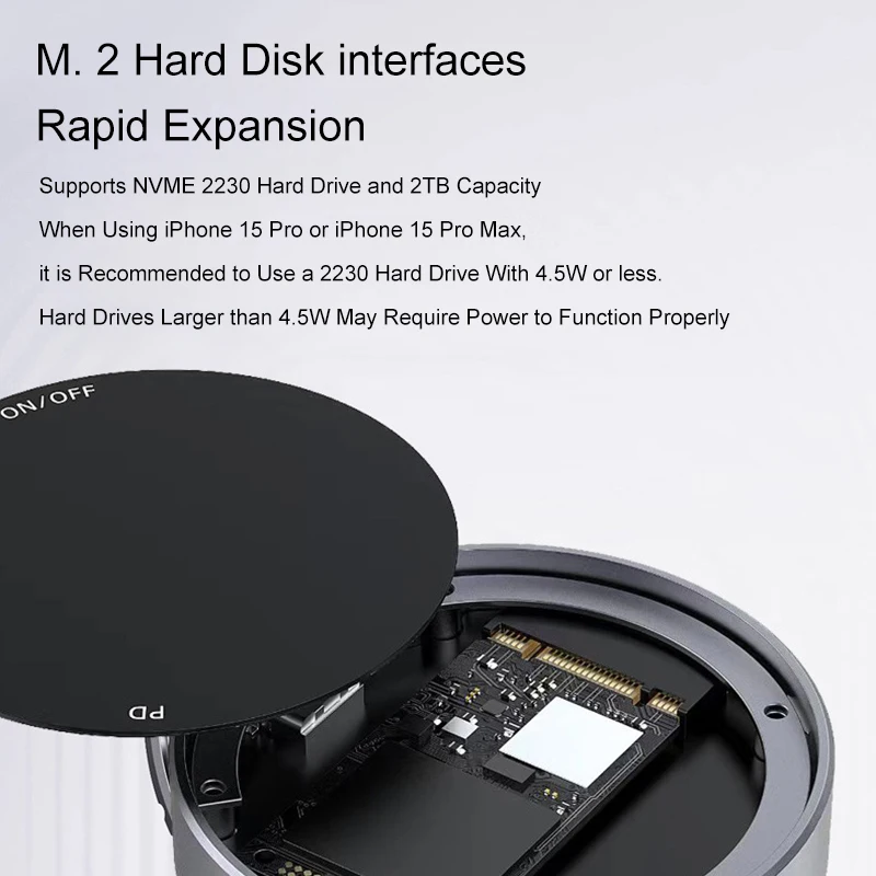 UTHAI M. 2 NVMe Магнитный твердотельный накопитель, картридж с зарядкой PD 2230 2242, картридж для мобильного жесткого диска Typec Q20 ﻿
