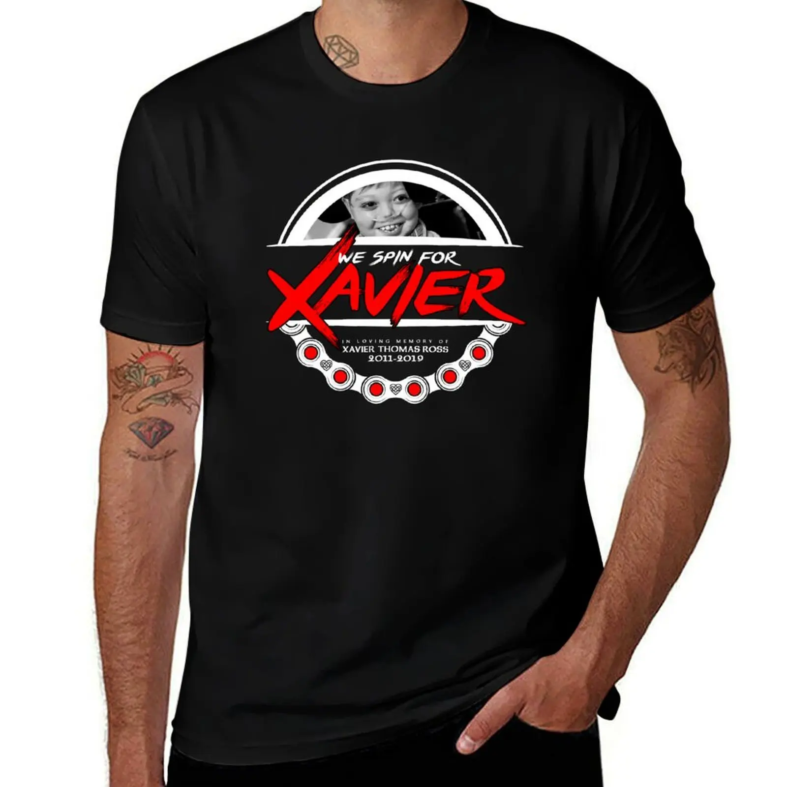 WE SPIN FOR XAVIER 2 T-Shirt Soft Cotton Print T-Shirt