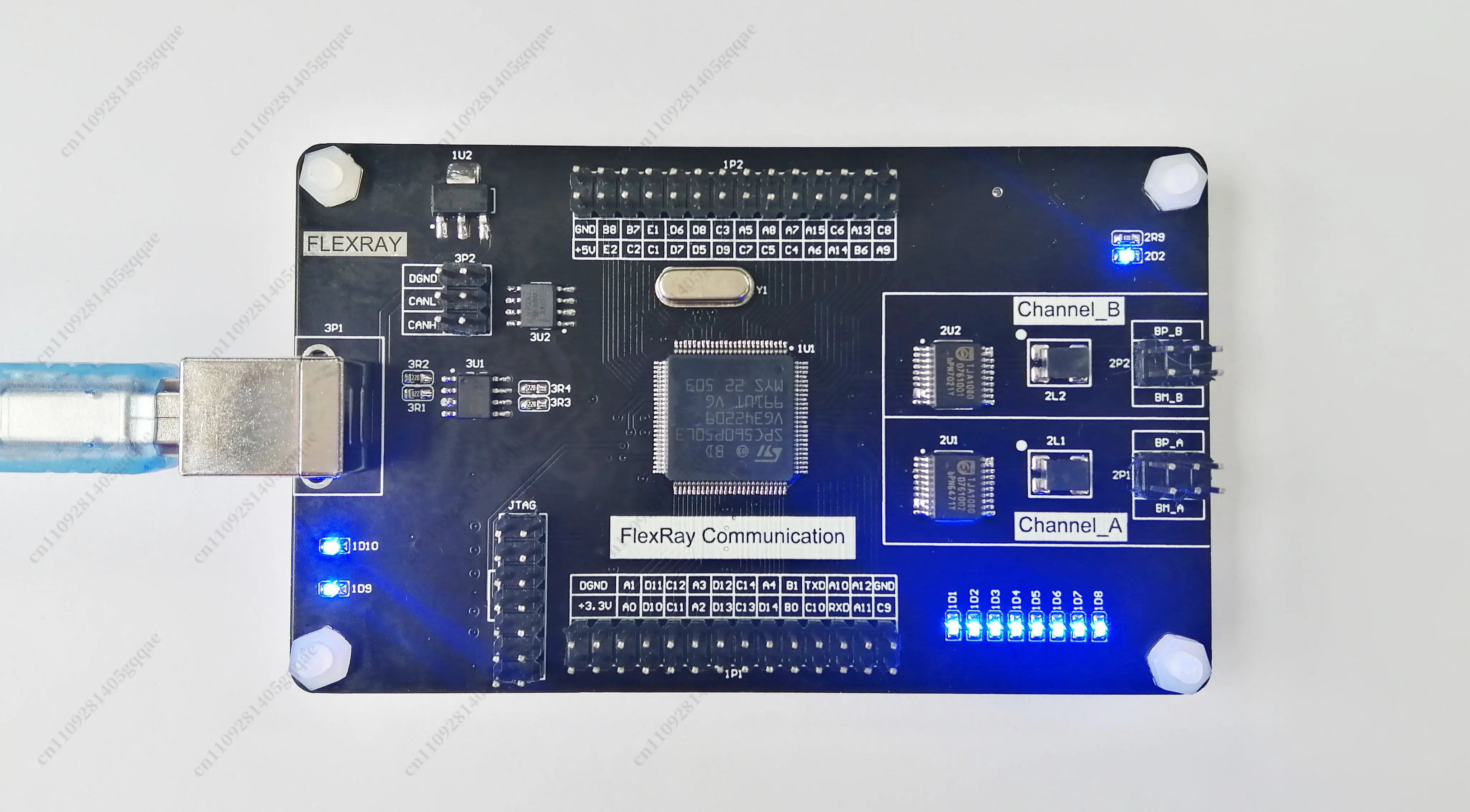 Development Board Two-machine Communication, FlexRay To Serial Port, FlexRay To CAN. Master Control SPC560P50L3