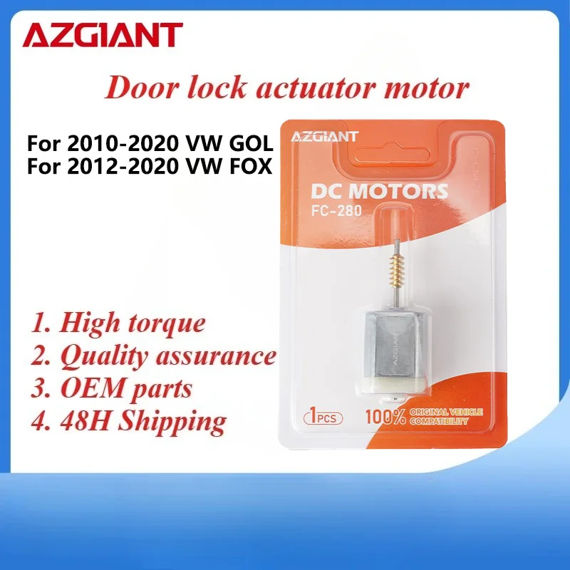 Actuador de Cerradura de Puerta Delantera/Trasera para Auto AZGIANT, Izquierda/Derecha, para VW GOL 2010-2020/VW FOX 2012-2020, Proporciona Bloqueo/Desbloqueo Eléctrico