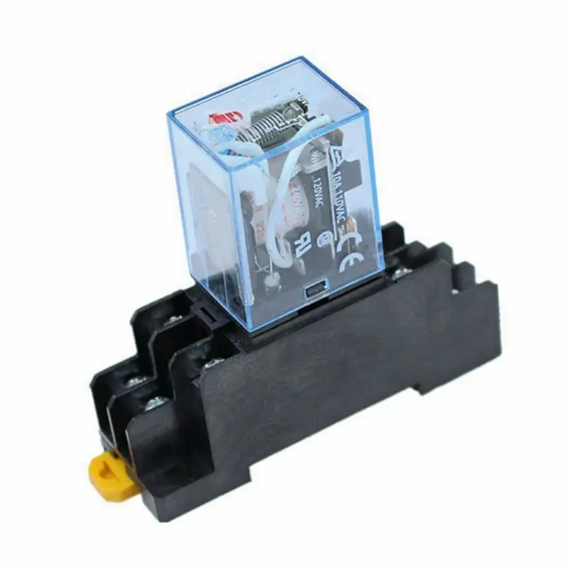 ABGG-10Pc MY4NJ 14PIN 4DPDT Electronic Mini Electromagnetic Relay 5A Coil With PYF14A Socket Base