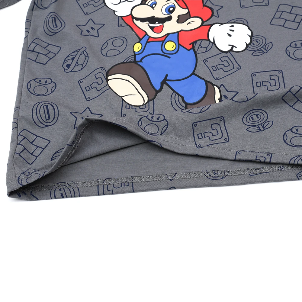 Conjunto de camiseta y pantalones cortos de Super Mario Pijamas Luigi, conjunto de camiseta informal caprichosa de verano para niños