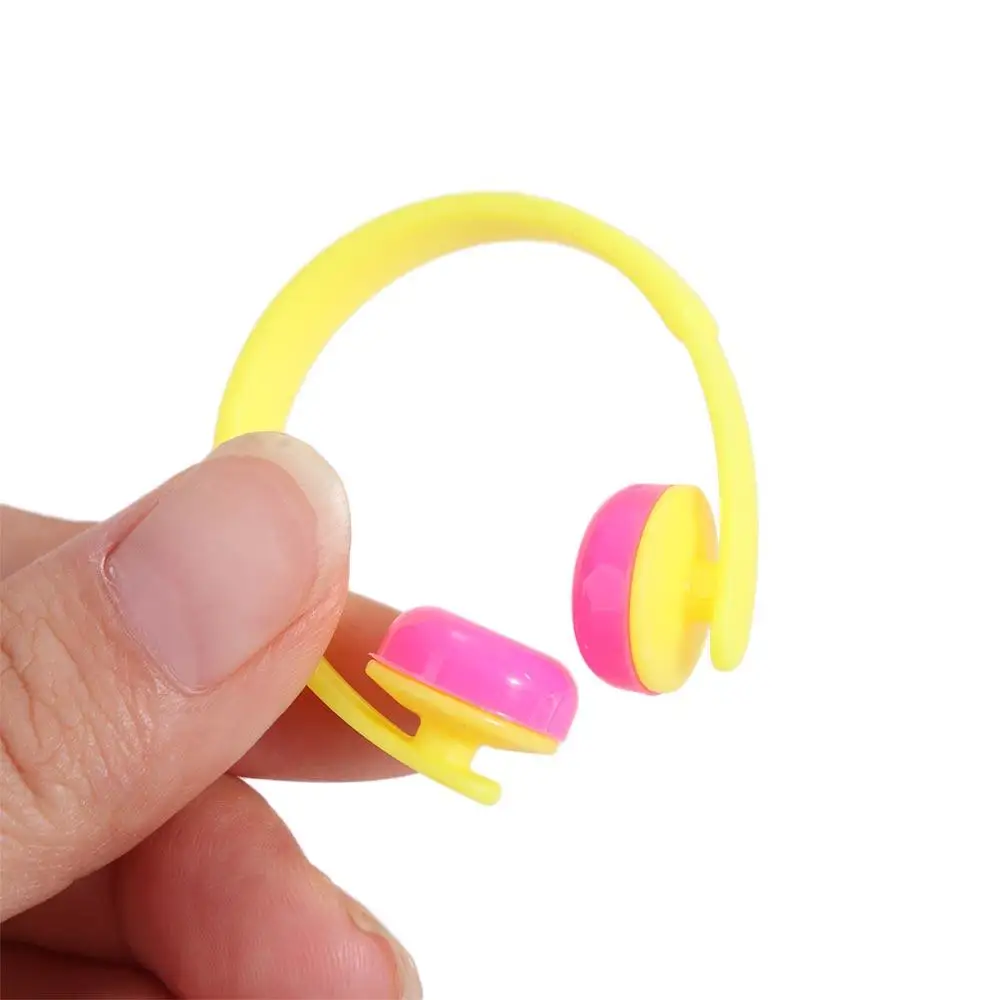 Dollhouse Props Miniature Headset Model Classic Toys Simulation Dollhouse Headphone Model Plastic 3.8cm Doll Headset Toy