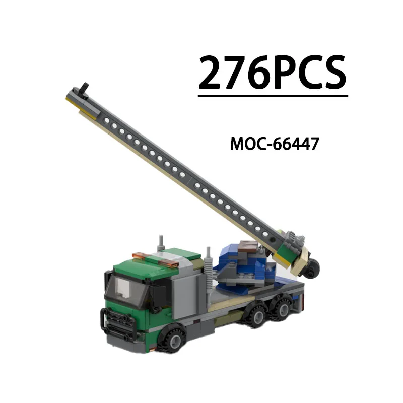 

MOC-66447 Building Block Mobile Crane Model Ornament, 276 Pieces, Children's Educational Birthday, Christmas New Year Toy Gift