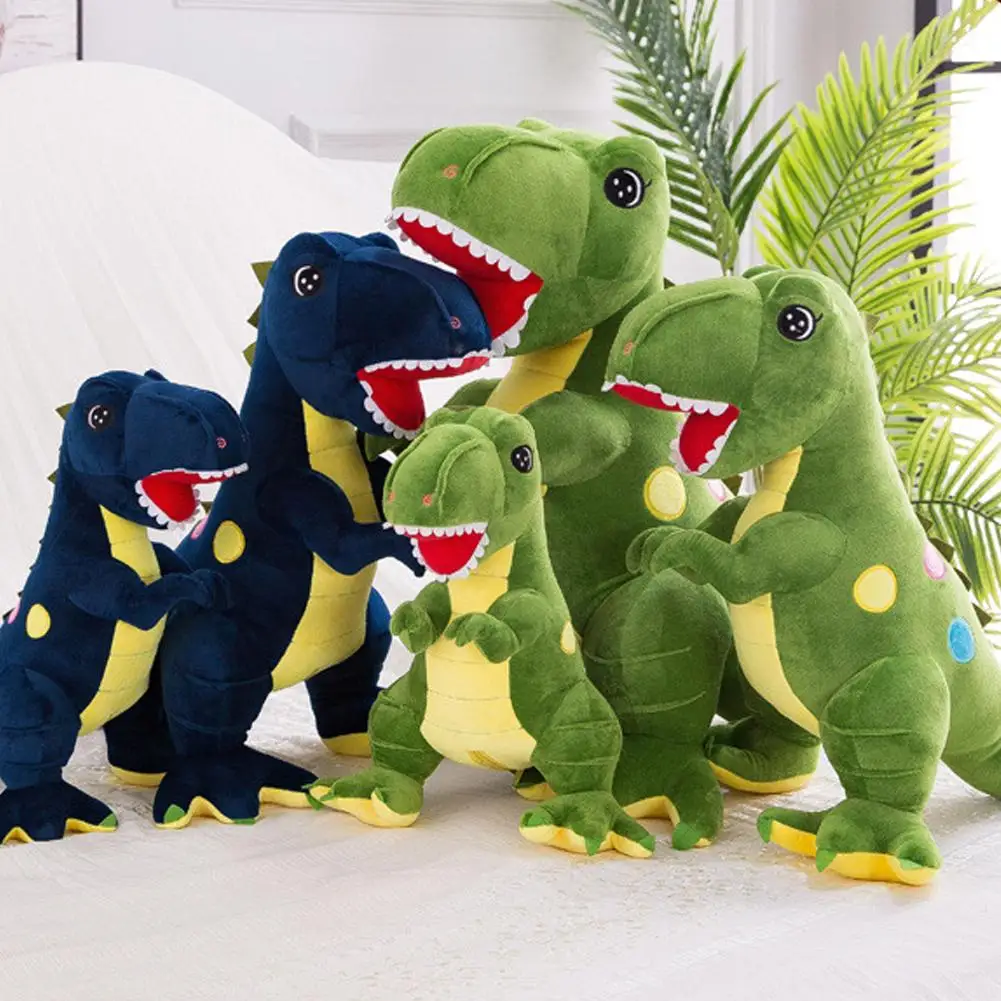 Juguetes de peluche de dinosaurio de dibujos animados, muñeco tiranosaurio, lindos animales de peluche, muñeco de dinosaurio, muñeco de dinosaurio de simulación para regalos de cumpleaños