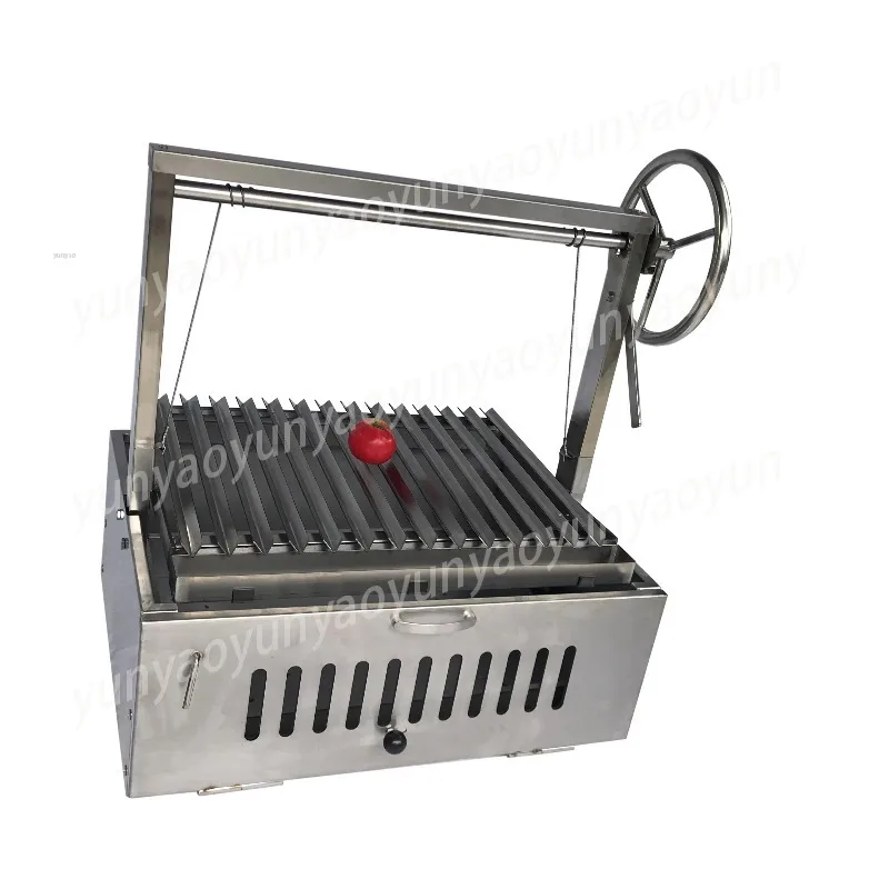 Stainless steel countertop barbecue