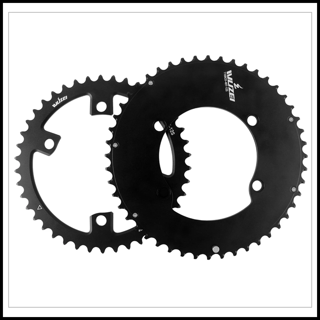 WUZEI 110BCD Rennrad Doppelkettenblatt 2x 10 11 12 Gang Fahrradkettenblatt für Shimano 105 5800 6800 DA9000 58/44T 56/42T – Detail 24