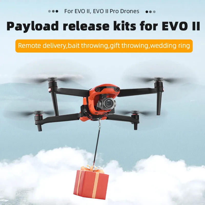 Airdrop System for Autel Robotics EVO II EVO II Pro Drone Quick Release Fishing Bait Wedding Ring Gift Deliver Sky Hook Thrower