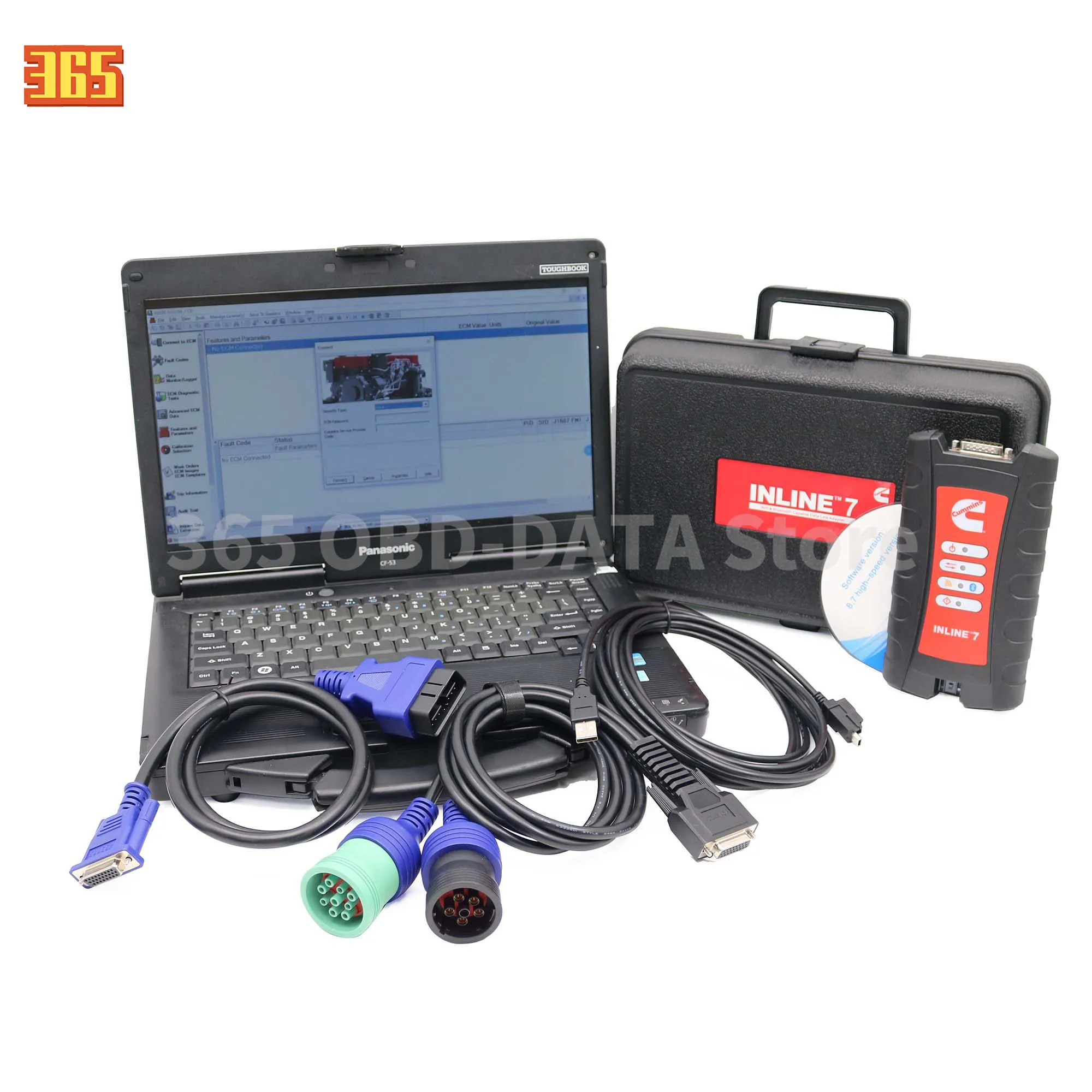 For CUMMINS inline 7 Data Link Adapter for Truck Diagnostic Tool Engine Service Tool Heavy Duty Scanner with Insite 9.0 Software