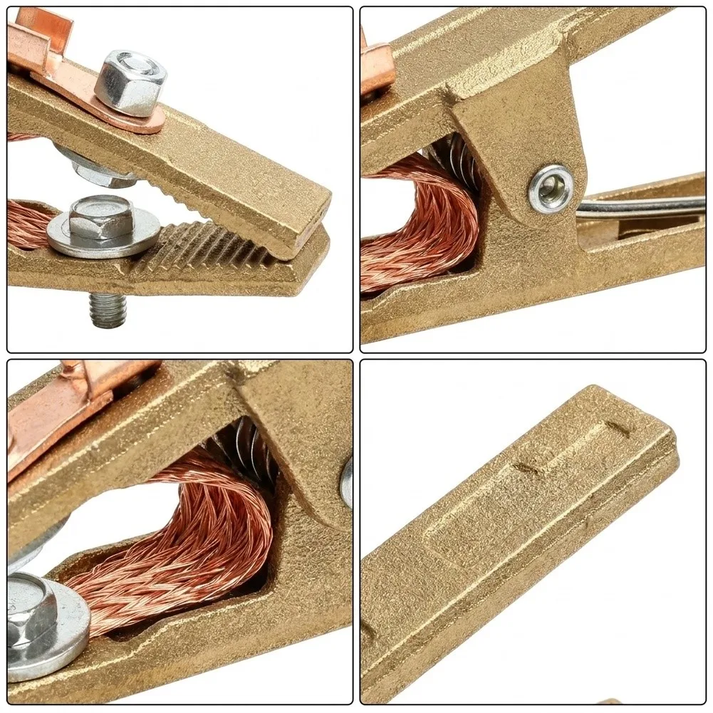 Copper Ground Clamp 260A for Welding For Plasma Cutting Machines High Conductivity Low Resistance 14 x 5.5 cm Dimensions