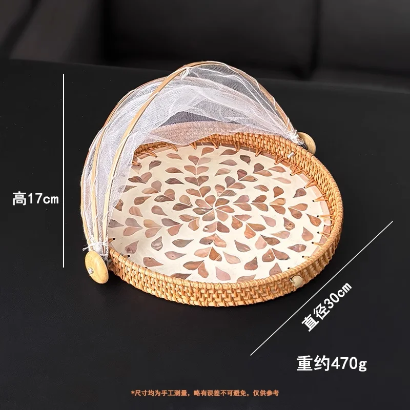 Foldable Kitchen Food Cover - Multi-Purpose Mesh Food Dome with Shell-Shaped Tray (Mosquito & Fly Proof)