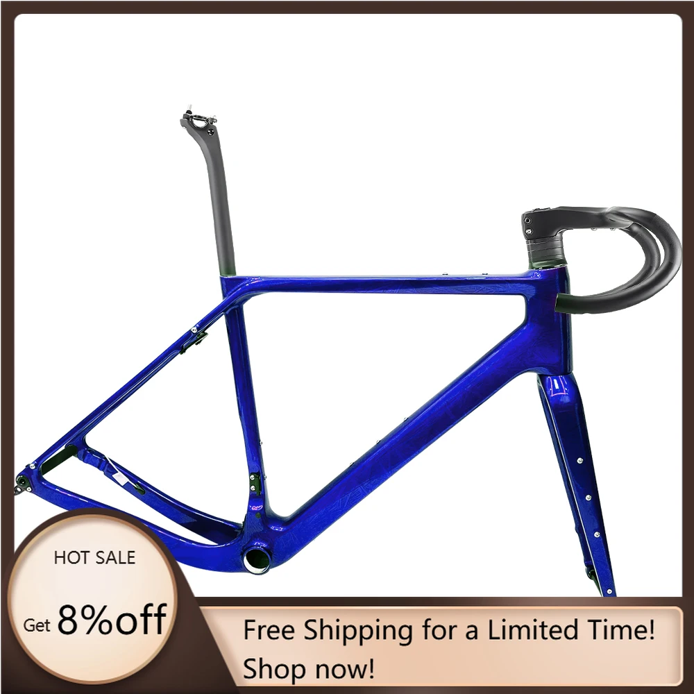

STLF High Quality R056 Gravel Bike Frame Road Bicycle Carbon Disc Bicycle Frame Carbon Enduro 700c