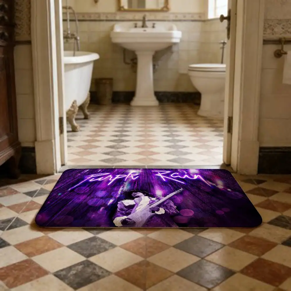 Singer P-Prince P-Purple R-Rain Entrance Door Mat Nordic Style Home Doormat Bathroom-Toilet Mats Bedroom Hotel Decor Mat