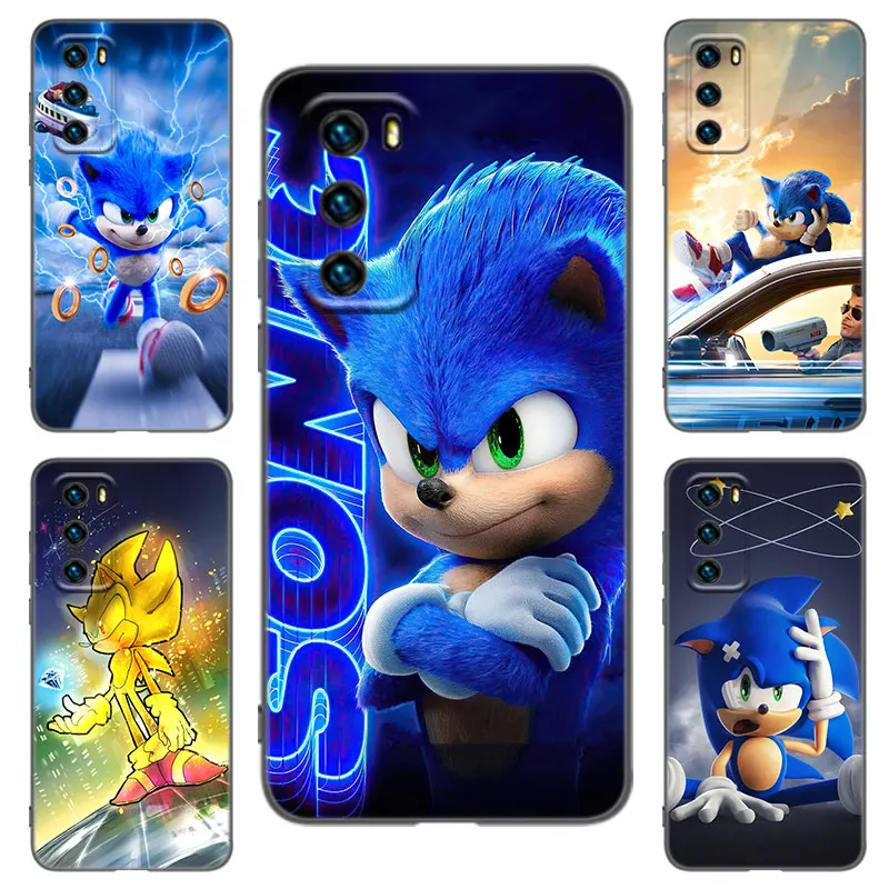 S-Sonic The H-Hedgehog Black Phone Case For Huawei P8 P9 P20 P30 P40 Mate 8 9 10 Lite 20 30 P50 Pro Plus 20X P Smart 2020