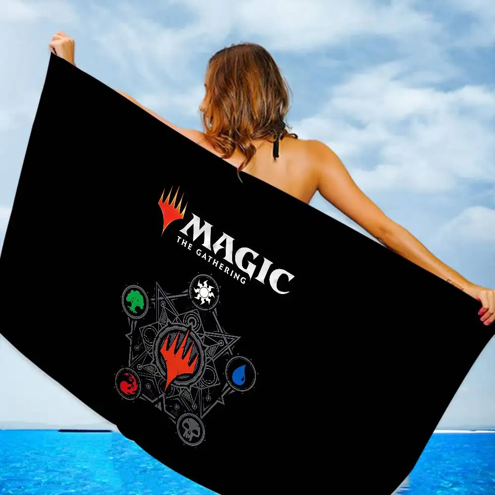 ゲーマー M-マジック ザ ギャザリング アニメ ビッグマイクロファイバービーチタオル 速乾タオル サンドビーチタオル プールタオル プールヨガ用