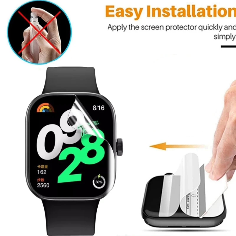 1-5PCS Hydrogel-Schutzfolie für Redmi Watch 6, klare weiche TPU-Schutzfolien, Displayschutzfolie für Xiaomi Redmi Watch 4 5 6 – Detail 11