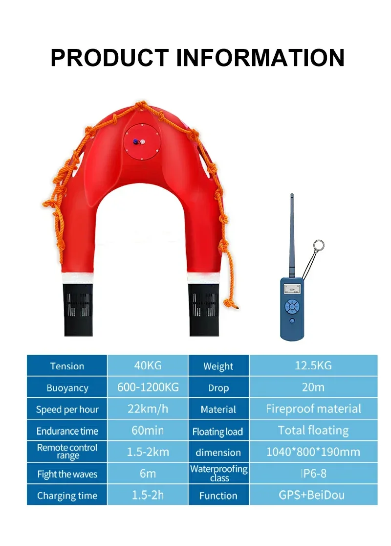 Bata salvavidas eléctrica Smart Life Big Bouy Saver uso marino seguridad de emergencia Control remoto a la venta productos de seguridad para el agua marina