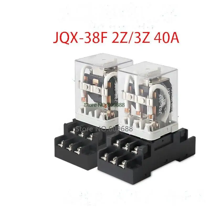 JQX-38F Silver Contacts 11Pins 2Z 3Z High Power Relay 40A High Current Switch 220V/DC24/12V